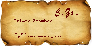 Czimer Zsombor névjegykártya