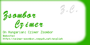 zsombor czimer business card